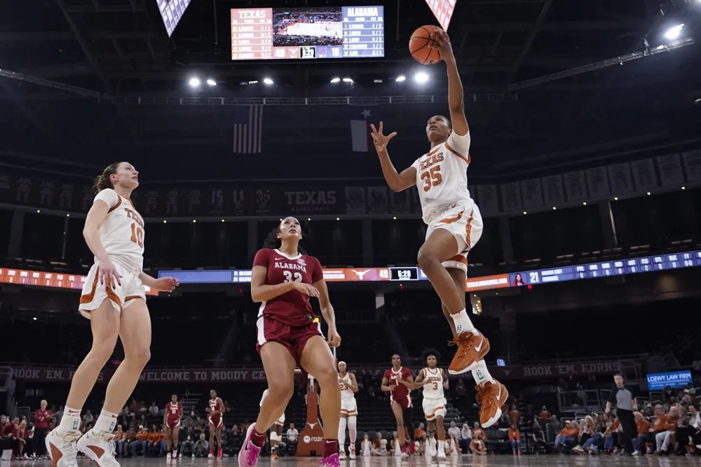 Madison Booker sparks No. 5 Texas to decisive 84-40 victory over No. 18 Alabama