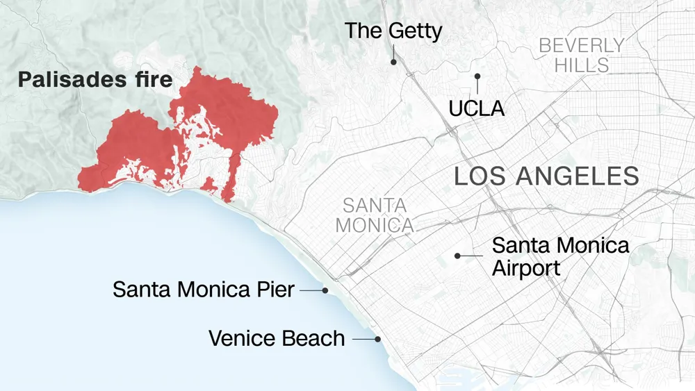 Maps and Charts Highlight Impact of Los Angeles Wildfires