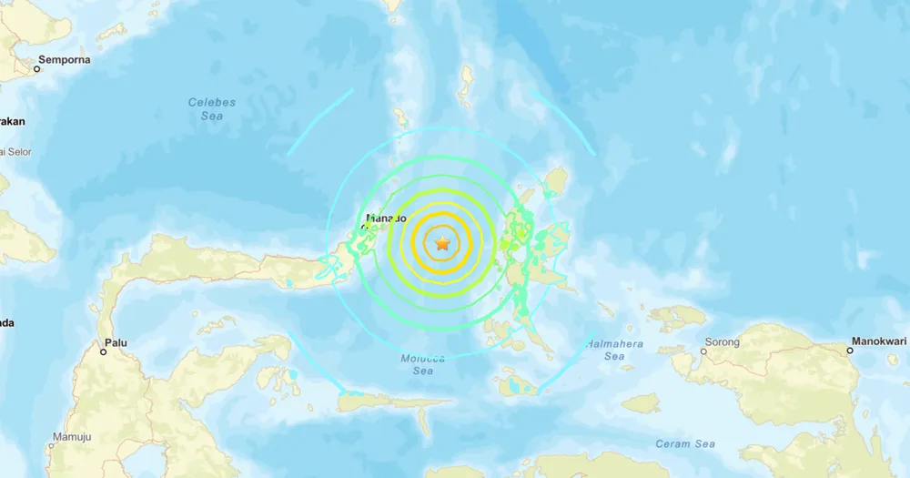 Magnitude 7.4 Earthquake Strikes Indonesia's Molucca Sea, Tsunami Warning Issued