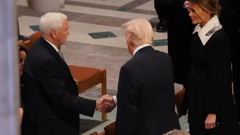 Mike Pence Reflects on Handshake with Donald Trump at Carter's Funeral Amid Tensions