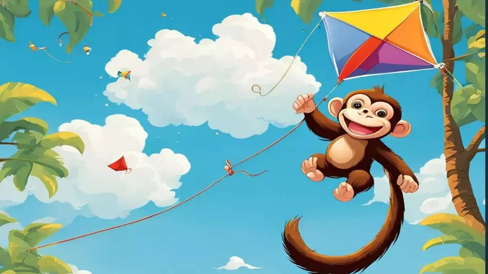 Monkey in Varanasi Goes Viral for Kite Flying Skills