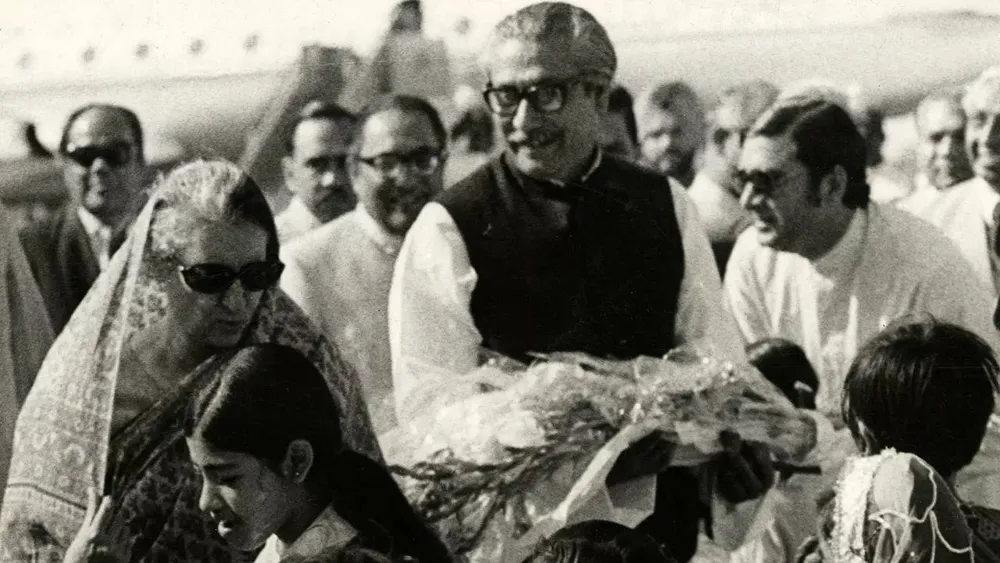 Mujibur Rahman Defies Pakistan's Lies and Honors Indira Gandhi During Historic Press Conference