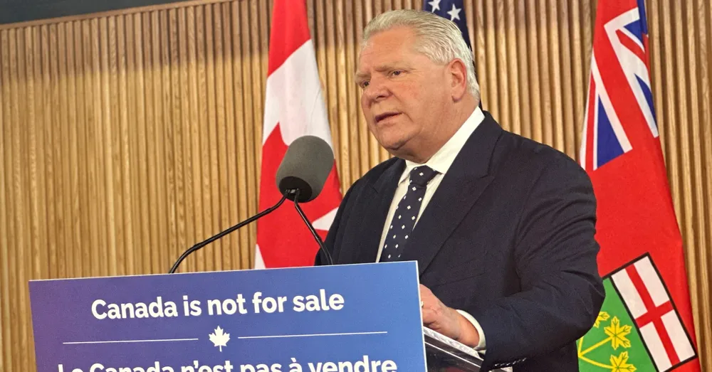 Ontario Premier Doug Ford Threatens Electric Supply Cuts to U.S. Over Tariff Dispute