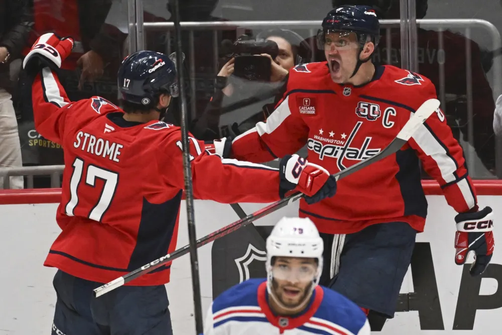 Ovechkin nets 872nd goal, Capitals defeat Rangers 7-4