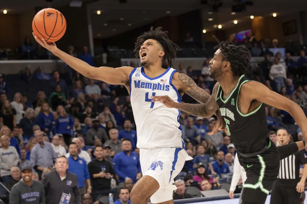 PJ Haggerty leads No. 21 Memphis to a close 68-64 victory against North Texas