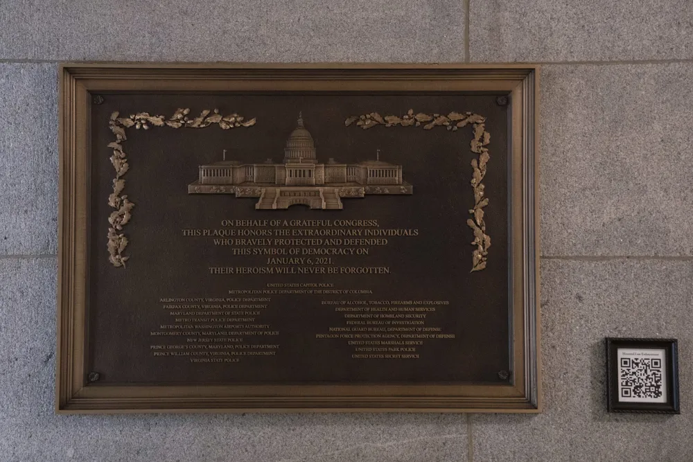 Plaque Honoring January 6 Officers Installed at Capitol After Three-Year Delay