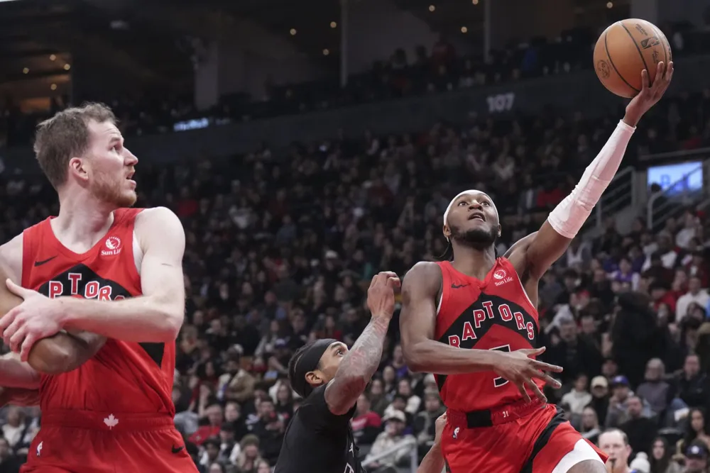 Raptors end 11-game skid with 130-113 victory over Nets; Barnes shines with 33 points