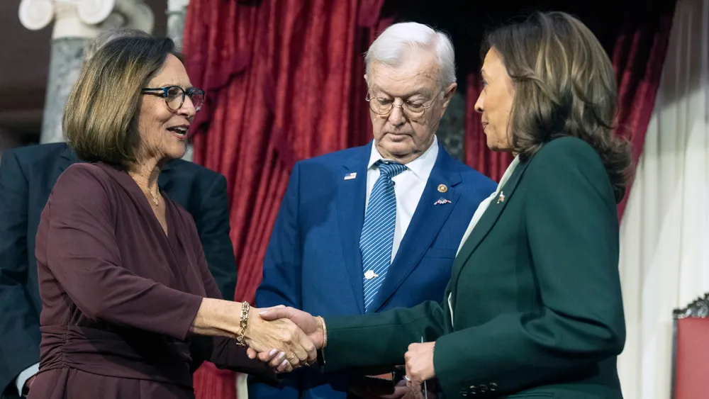 Republican Senator's Husband Avoids Handshake with Vice President Harris at Swearing-In