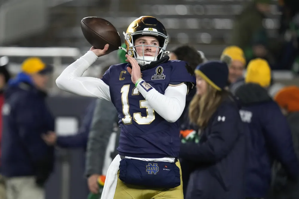 Riley Leonard's passing game crucial for Notre Dame against Georgia in CFP quarterfinals