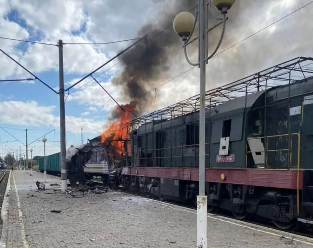 Russia drone strike on Shostka railway station in Ukraine kills at least one and injures about 30, multiple outlets report