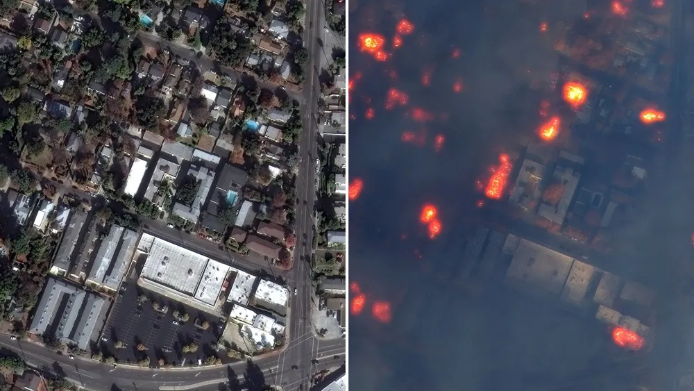 Satellite Images Highlight Extensive Damage from California Wildfires