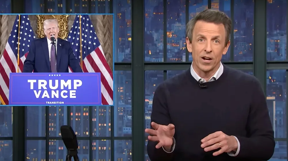 Seth Meyers Tosses Script After Trump's Chaotic Press Conference