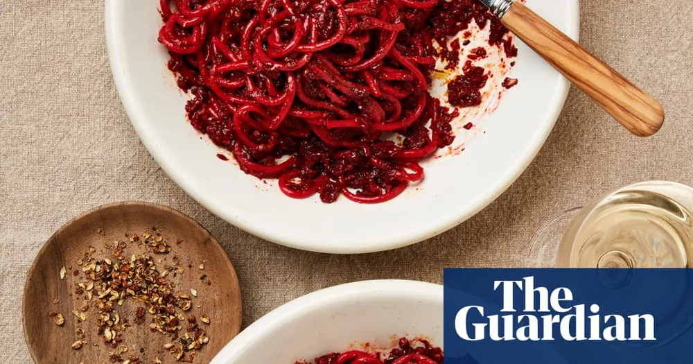 Sichuan-spiced beetroot and walnut bolognese: a creative vegan fusion dish