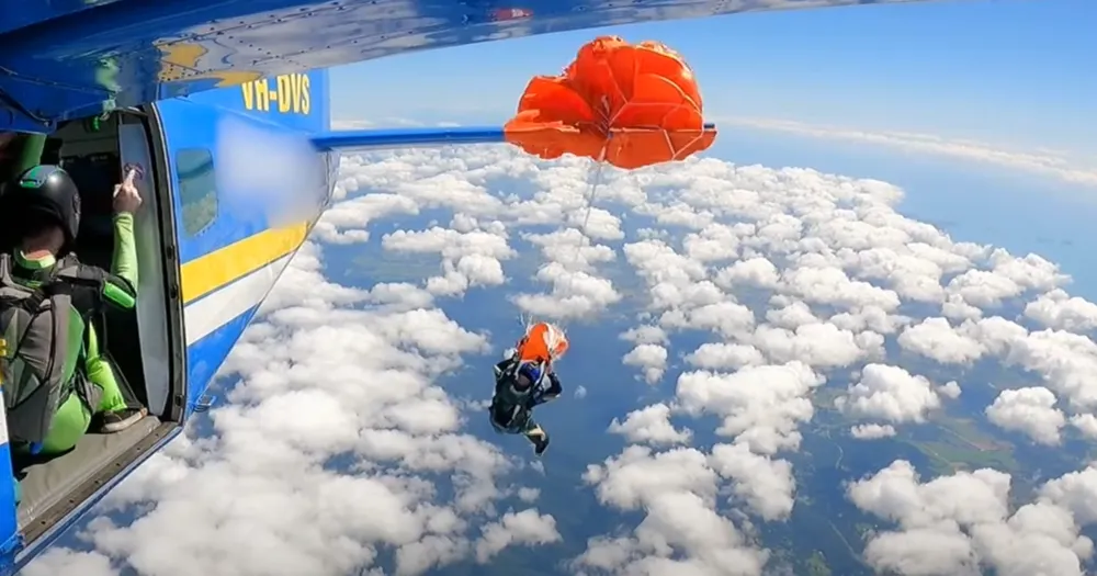 Skydiver Survives Harrowing 4,600-Metre Fall After Parachute Snags Plane Tail