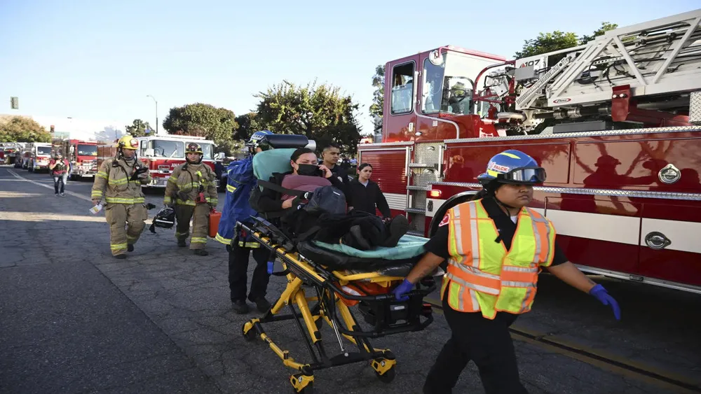 Small plane crashes into commercial building in Fullerton, injuring 11 people