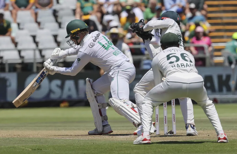 South Africa's Ryan Rickelton Scores Maiden Double Century in Test Against Pakistan