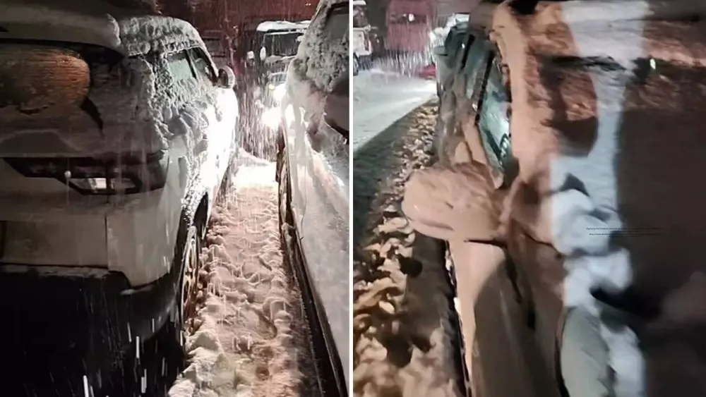 Stranded Vehicles in Manali and Solang Valley Due to Heavy Snowfall