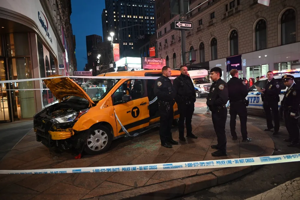 Taxi accident injures seven, including a child, near Macy's on Christmas Day in NYC