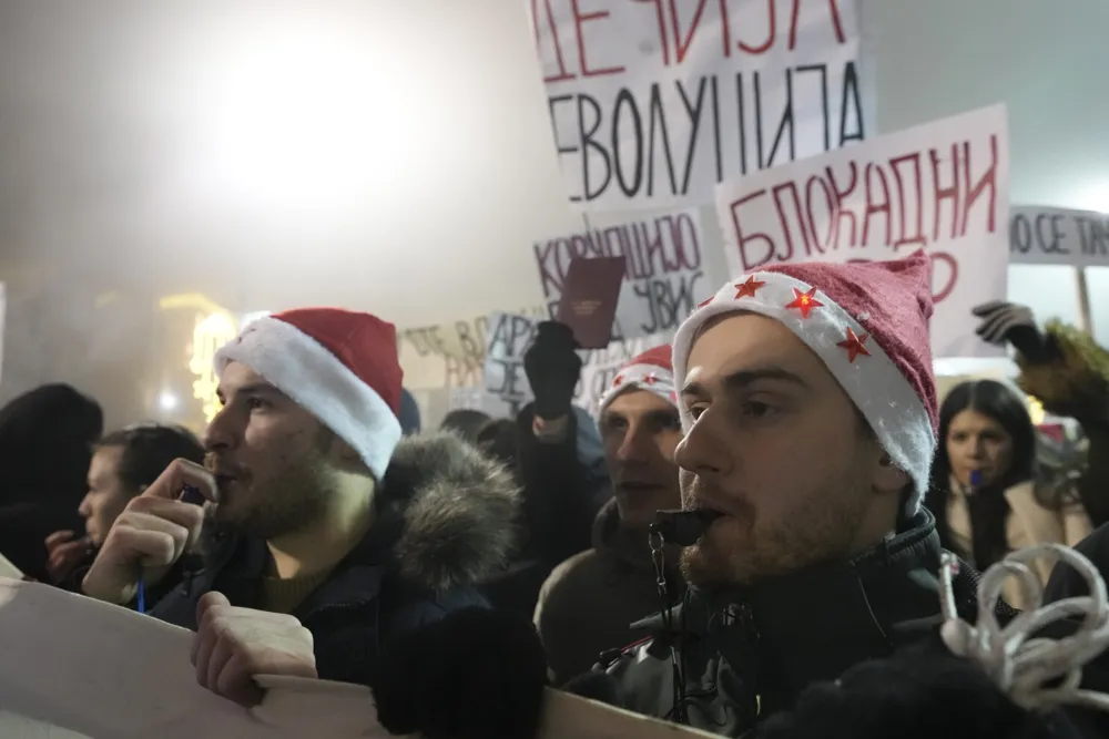 Thousands in Serbia Hold Protests Instead of New Year Celebrations