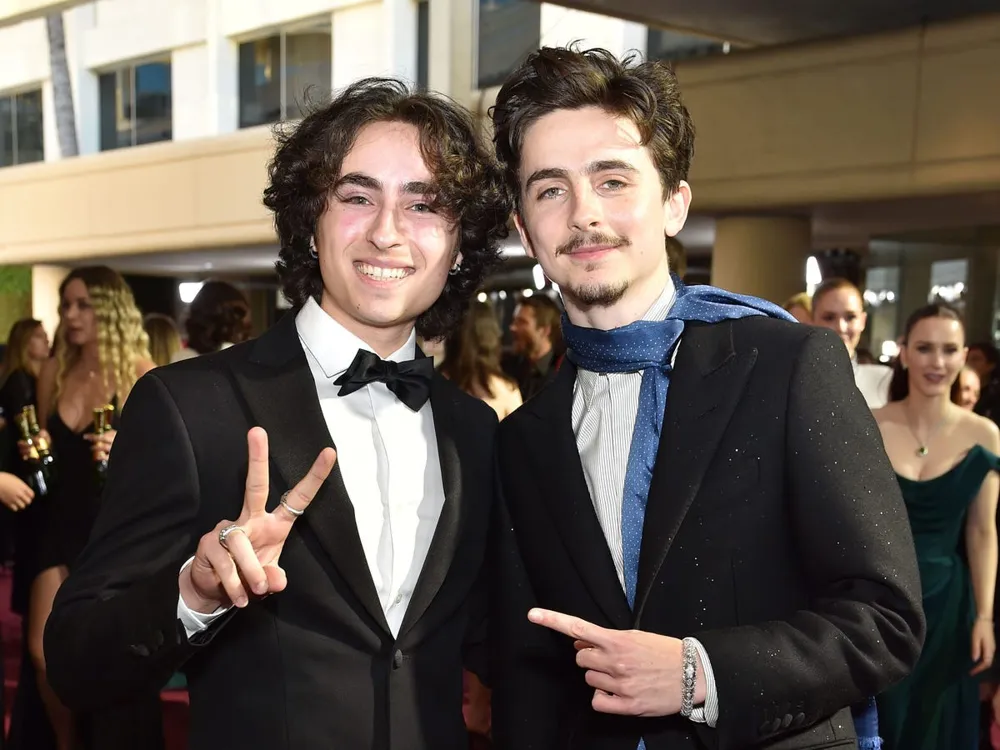 Timothée Chalamet and Glen Powell Bring Lookalikes to Golden Globes