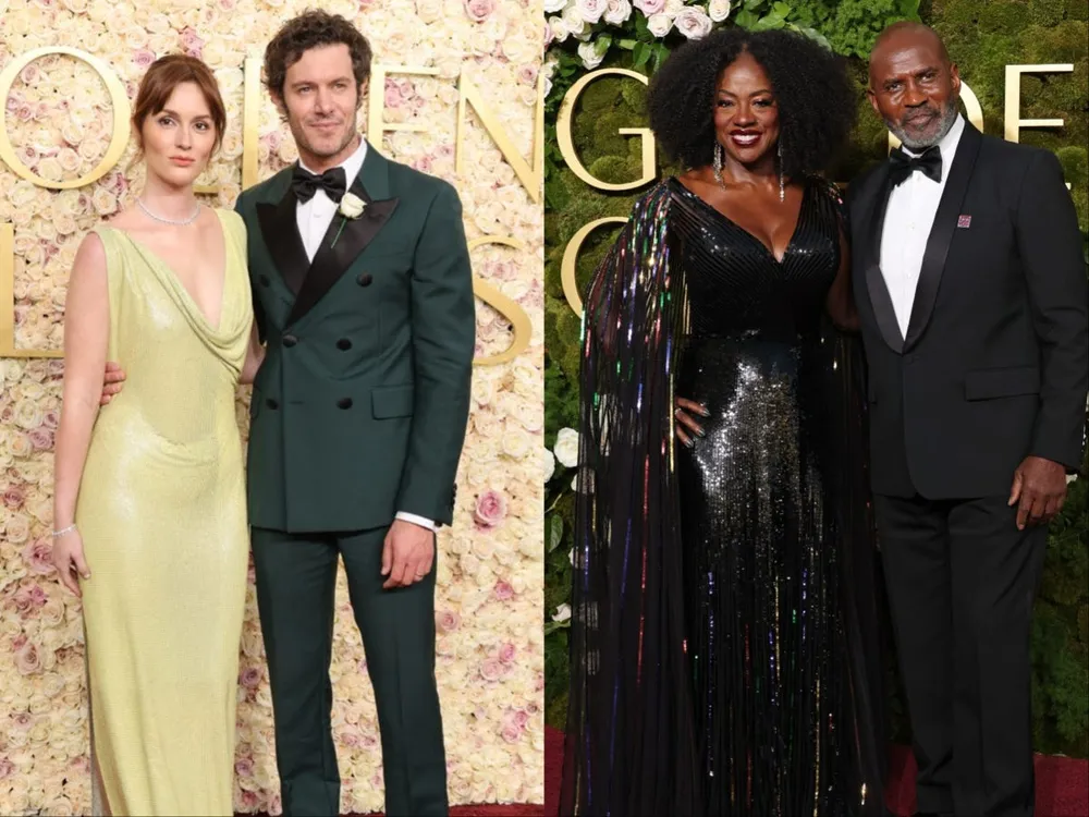 Top celebrity couples shine in style at 2025 Golden Globes