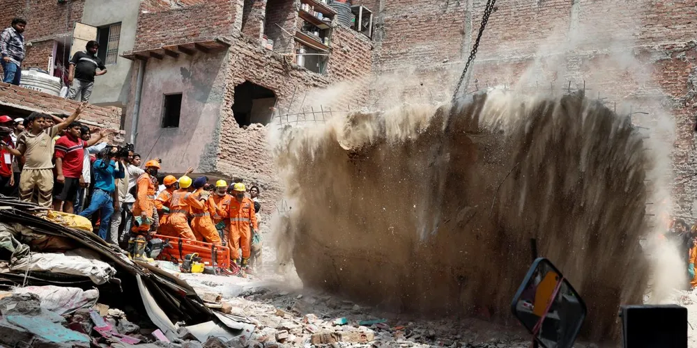 Tragic Building Collapse in New Delhi Claims Lives of At Least 11