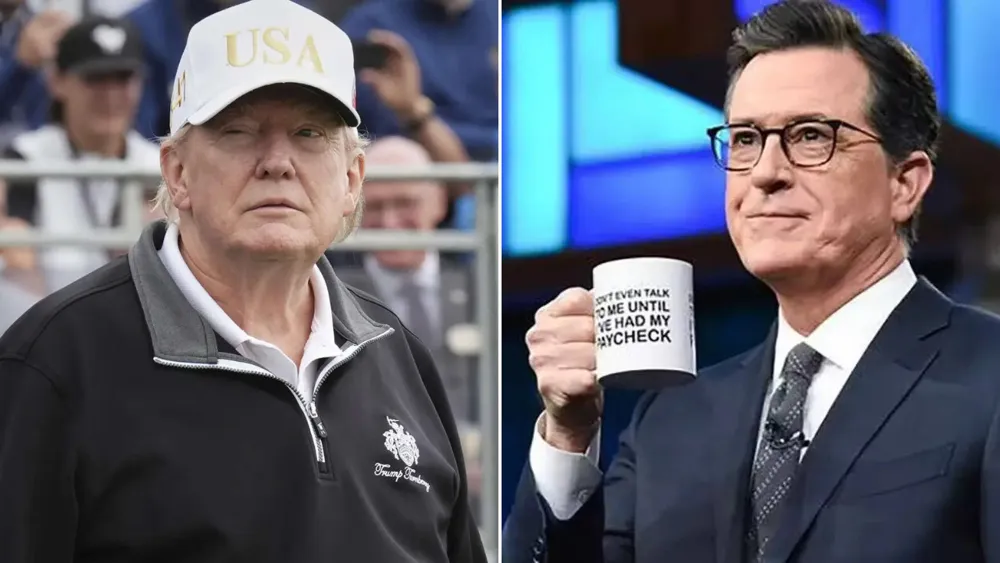 Trump Denies Responsibility for Colbert's Cancellation Amid Allegations of Financial Motives