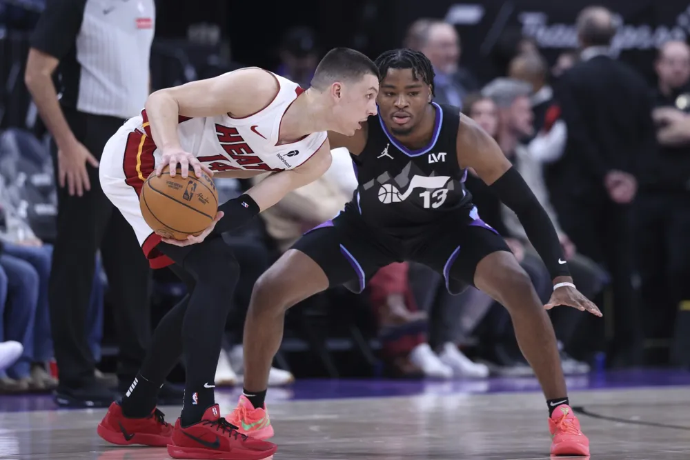 Tyler Herro and Jaime Jaquez Power Heat Past Jazz 97-92