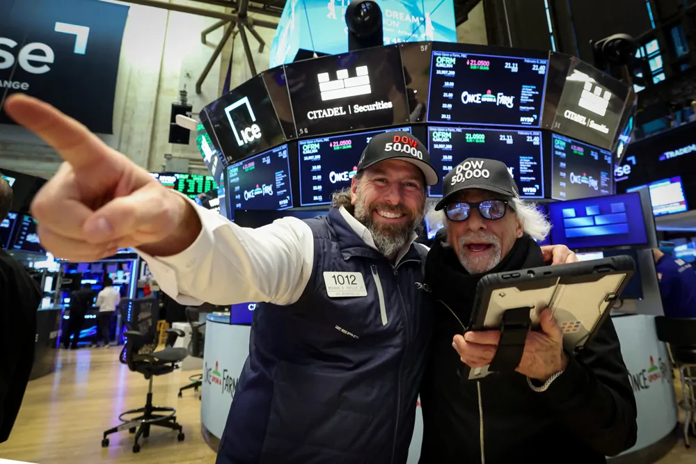 US Stock Market Surges as Dow Exceeds 50,000; Bitcoin Stabilizes