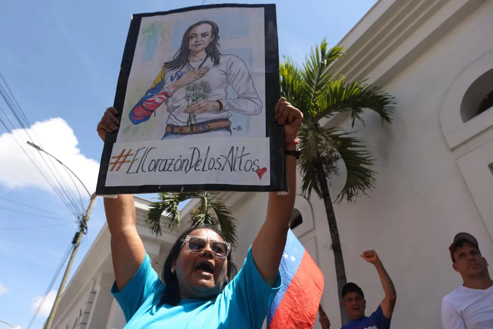 Venezuelans rally for Maria Corina Machado's return and to demand presidential elections