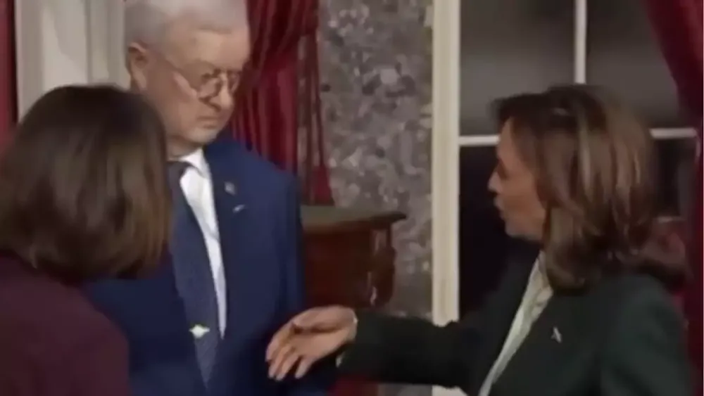 Vice President Kamala Harris Faces Awkward Moment After Bruce Fisher Refuses Handshake