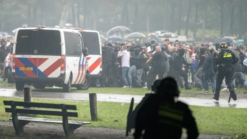 Violence Erupts at Anti-Immigration Protest in the Netherlands Ahead of Elections