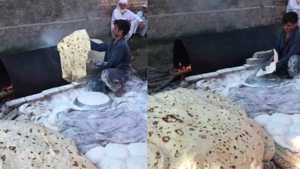 Viral 12-foot roti video captures attention; social media entertains with humorous reactions