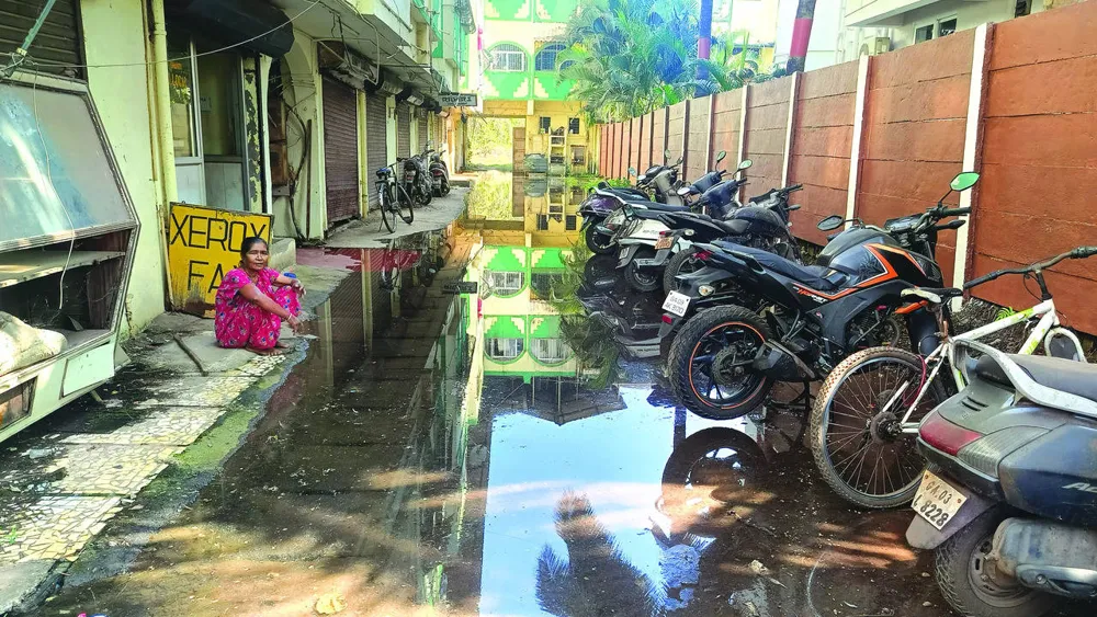 Waterlogging Challenges Panaji Housing Complex as High Tide Affects Residents