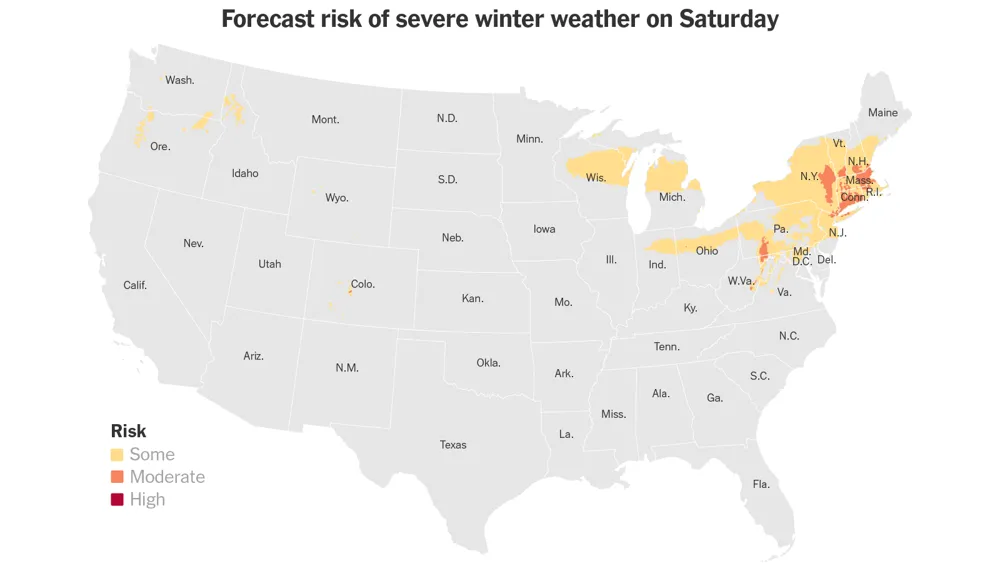 Winter Storm Set to Blanket Northeast with Snow, Ice, and Rain This Weekend