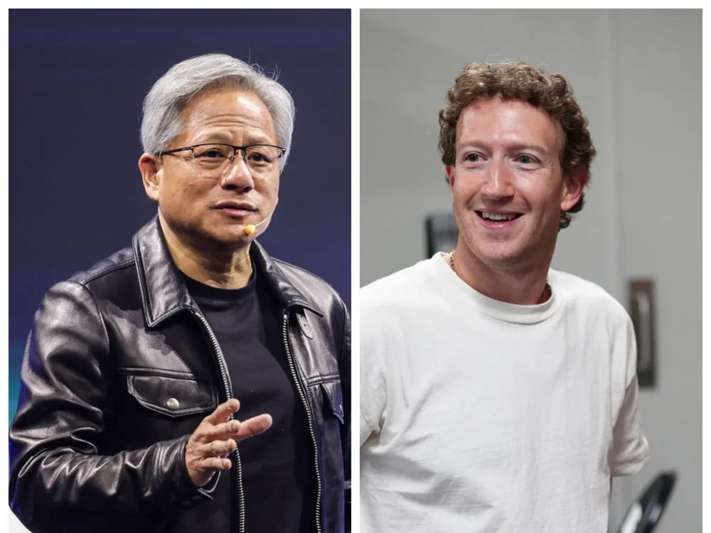 Zuckerberg and Huang’s Joint Wealth Climbs $28B in Early 2025 Amid AI Surge